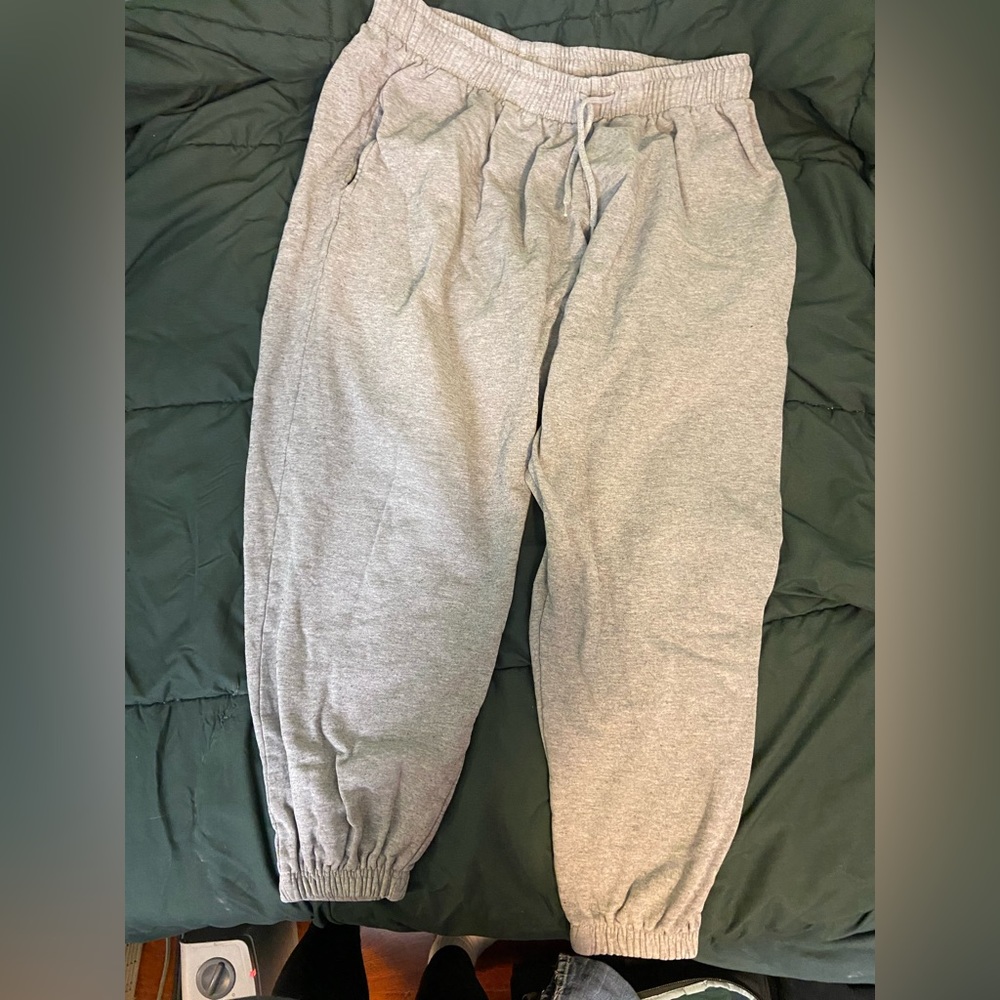 Grey sweatpants